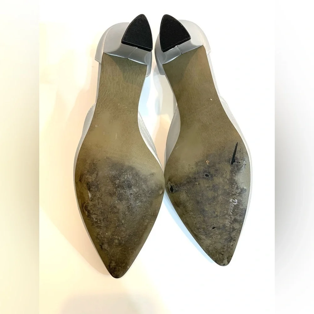 Easy Street Narrow Width Moonlight Pumps Women's 7N Silver Jeweled Strap Slip on